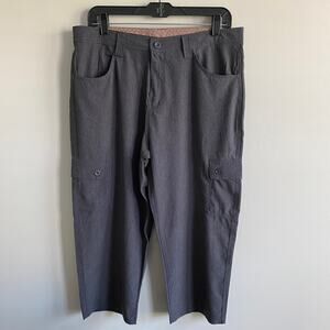 Stillwater Supply Co. Activewear Cargo Cropped Pants Outdoor Hiking Grey 10